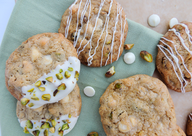 Pistachio White Chocolate Chip Cookies