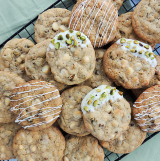 Pistachio White Chocolate Chip Cookies