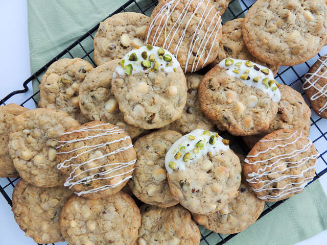 Pistachio White Chocolate Chip Cookies