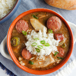 Slow Cooker Chicken & Sausage Gumbo