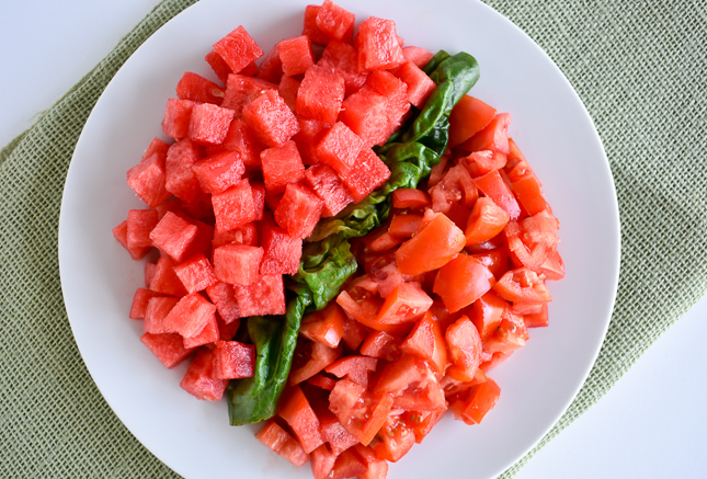 Watermelon Tomato Summer Salad