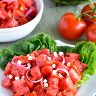 Watermelon Tomato Summer Salad
