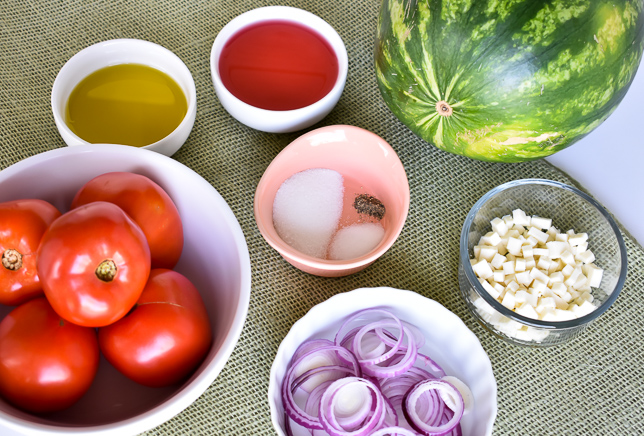 Watermelon Tomato Summer Salad