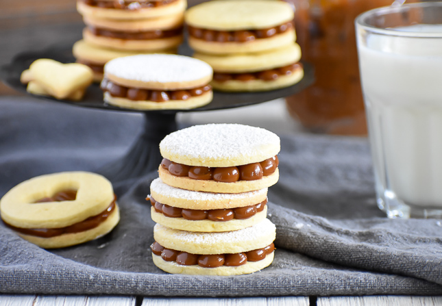 Alfajores - dulce de leche sandwich cookies