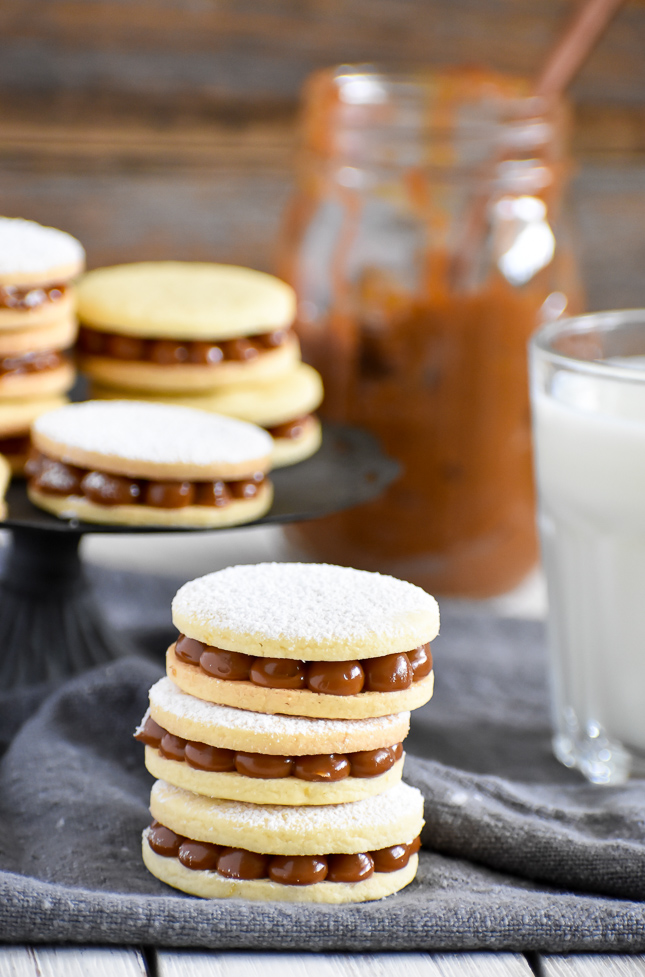 Alfajores - dulce de leche sandwich cookies