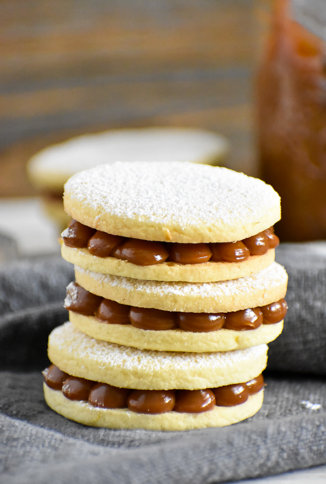 Alfajores - dulce de leche sandwich cookies