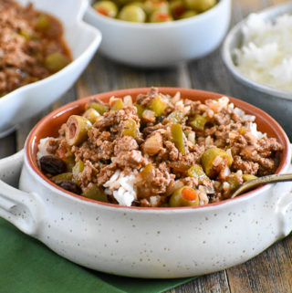 cuban picadillo closeup