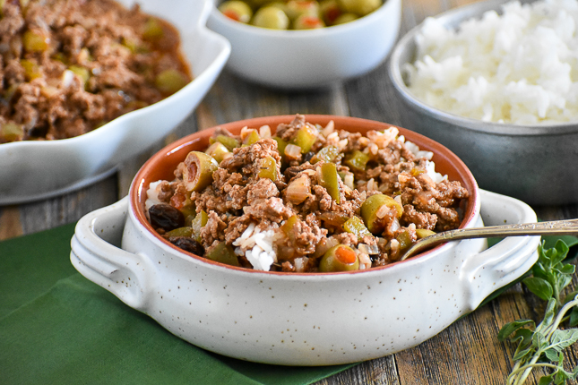 cuban picadillo closeup