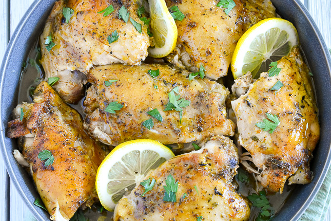 lemon chicken close up