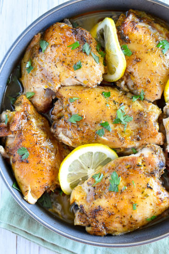 Slow Cooker Lemon Chicken - Casablanca Cooks