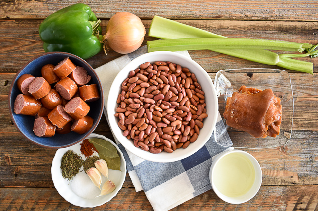 Red beans ingredients